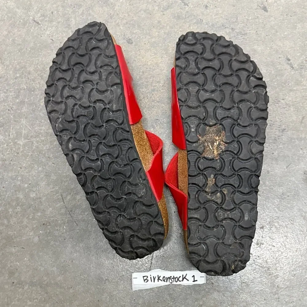 Birkenstock Kids Red Triple Strap Sandals